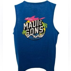 MAUI and SONS Logo Tank Top Women L Large
